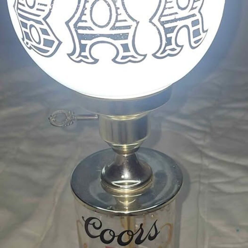 Vintage Coors Banquet Beer Bar Lamp with Globe
